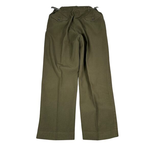 Vintage US Army M-1951 Wool Trousers Men’s Medium Green Military 1950s Pants - Picture 2 of 12